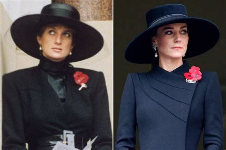 
Kate Middleton Wears Subtle Tribute to Princess Diana on Remembrance Sunday 
