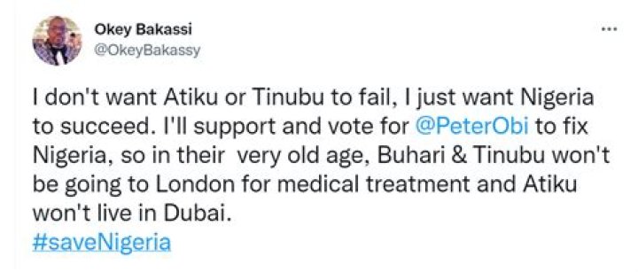 
Nollywood Actor, Okey Bakassi Reveals Why He Supports Peter Obi 